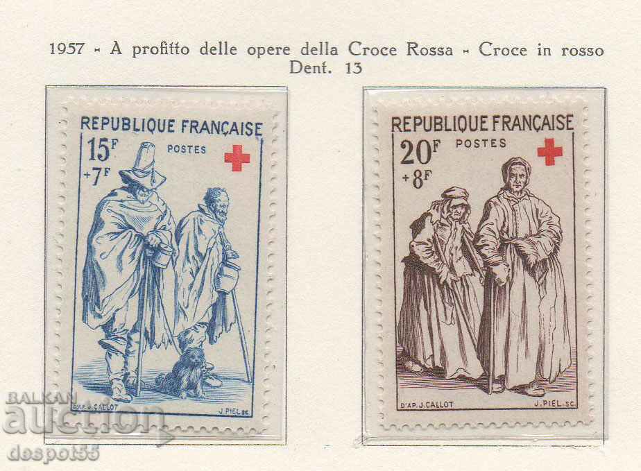 1957. Γαλλία. Ερυθρός Σταυρός.