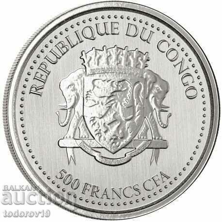 1 oz Silver NEW Gorilla Republic of Congo 2022 with price 129.99 BGN | € 66.46