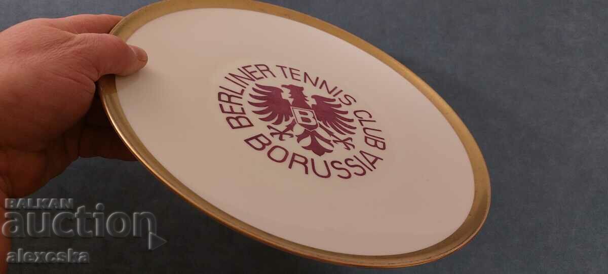 Auction Large porcelain plate-"BORUSSIA" Auction Large porcelain plate-"BORUSSIA"