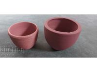Set of ceramic candle holders