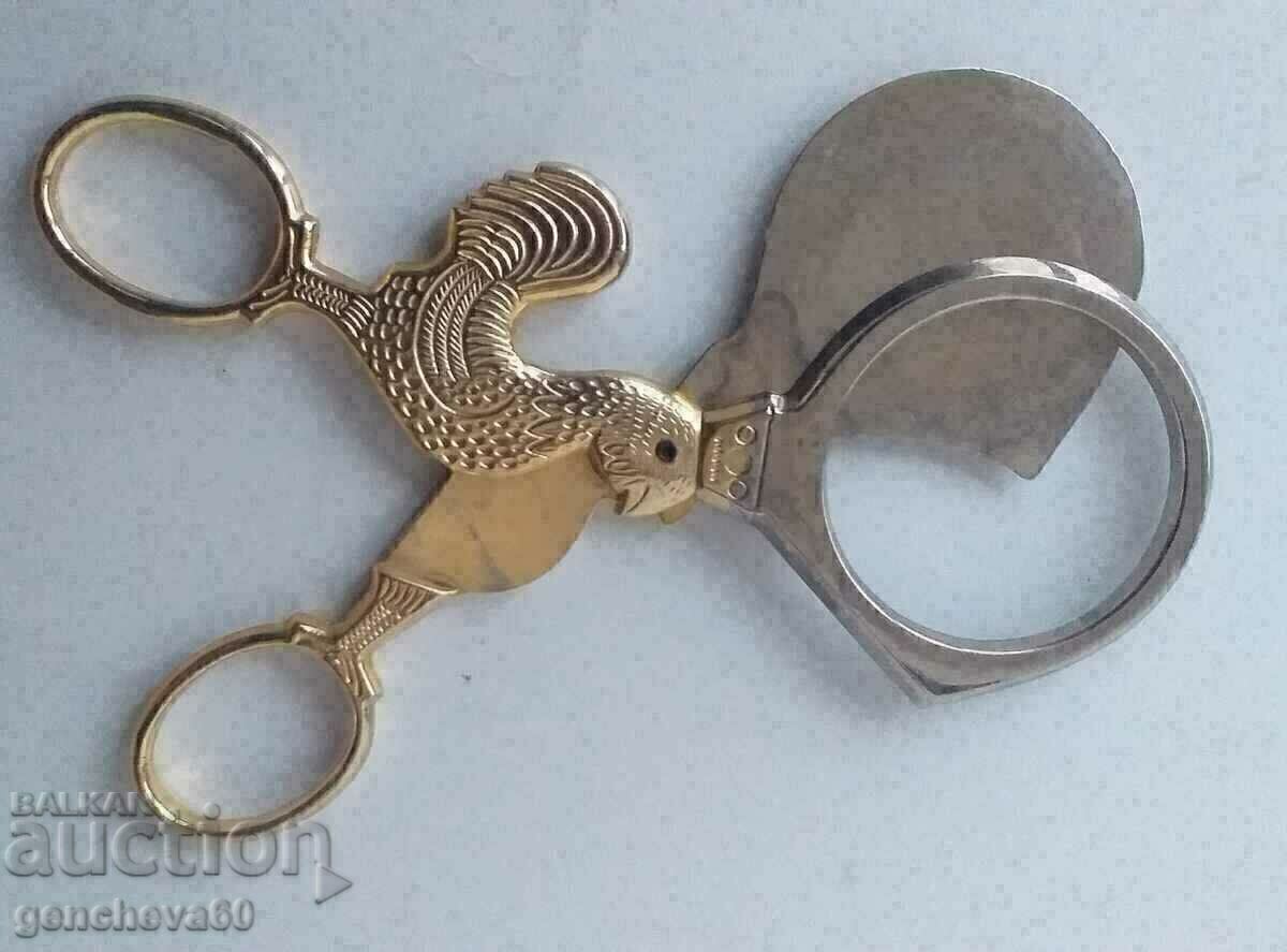 Auction Egg cutter-scissors Collectible with gold plating Auction Egg cutter-scissors Collectible with gold plating