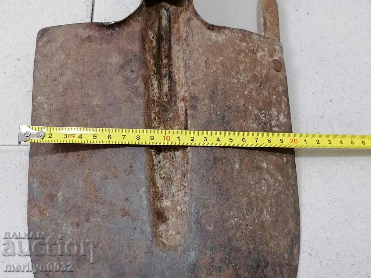 Old straight shovel, wrought iron - 6