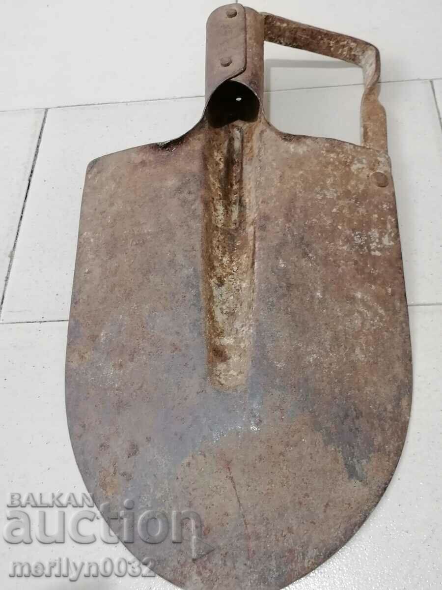 Old straight shovel, wrought iron - 7