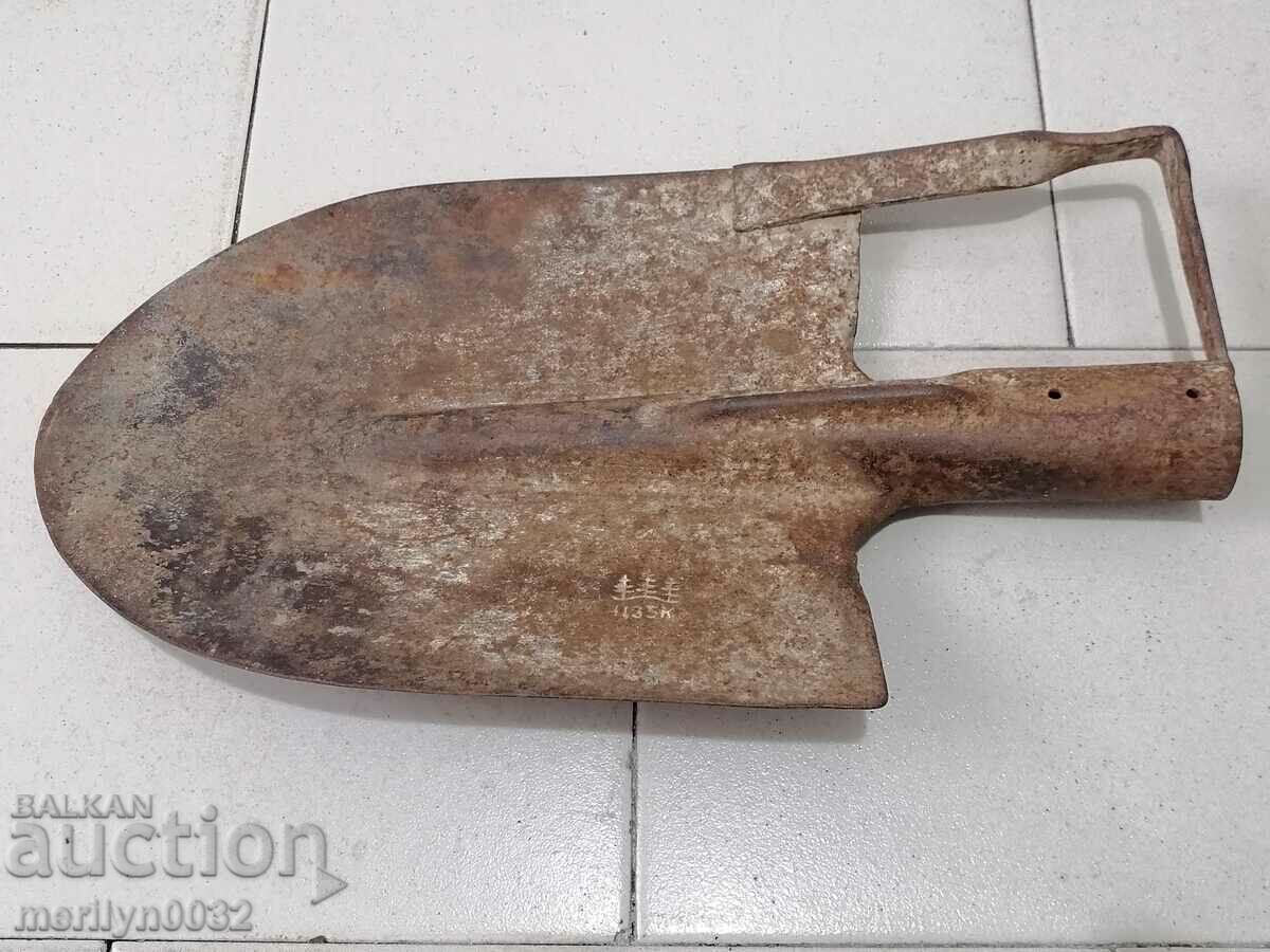 Old straight shovel, wrought iron