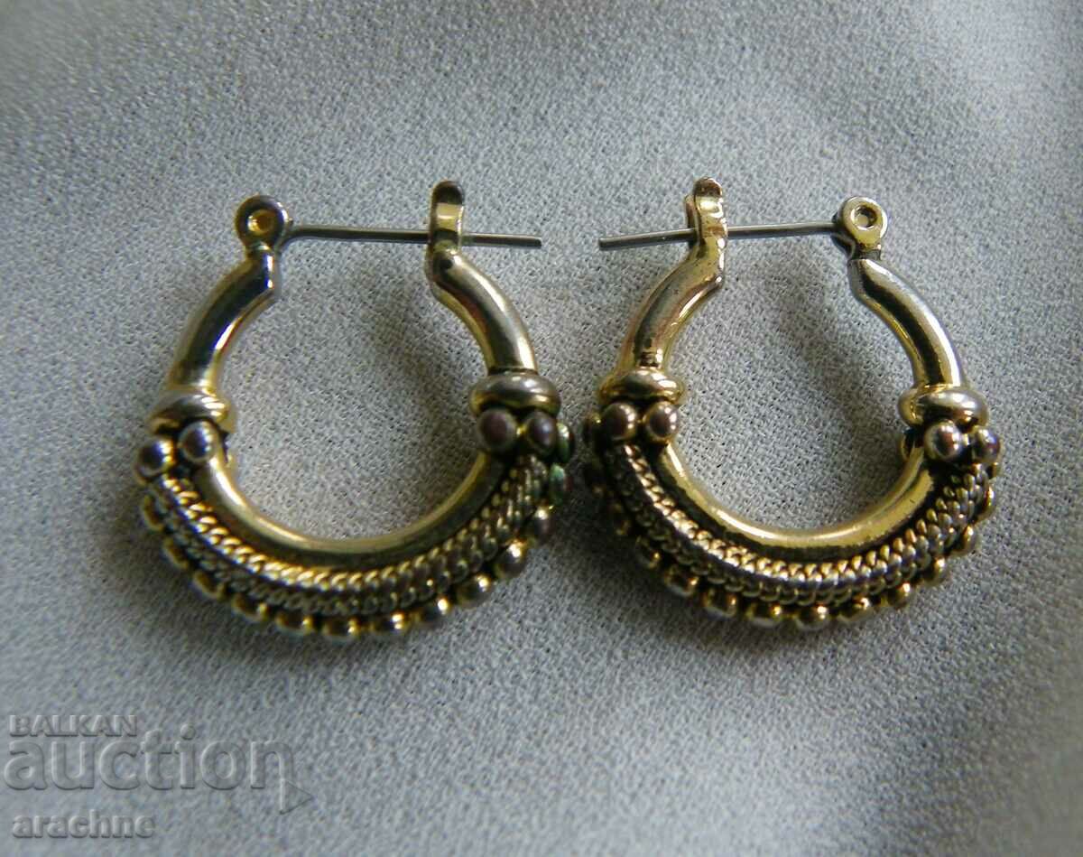Gold-plated silver earrings, designed in Byzantine style