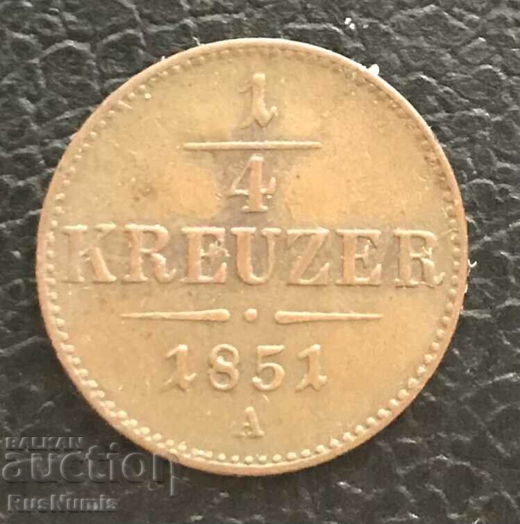 Austria. 1/4 Kreuzer 1851 (A).
