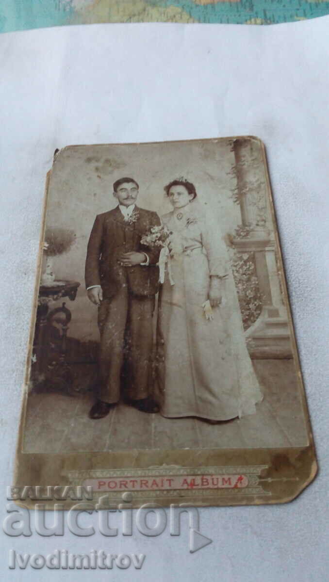 Снимка Младоженци 1903 Картон