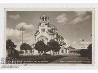 стара картичка 1930те София, храм „Св. Александър Невски“