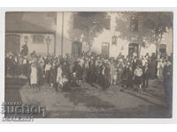 Bulgaria foto veche din anii 1920 Stația Kyustendil 13,8x8,8cm.