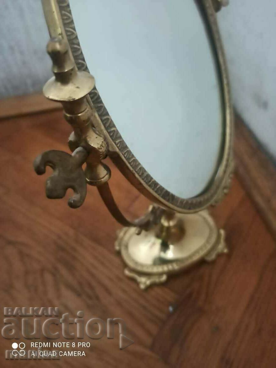 Antique baroque bronze mirror 19 c - 6
