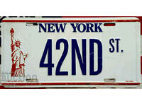 Metal Sign NEW YORK - 42ND ST.