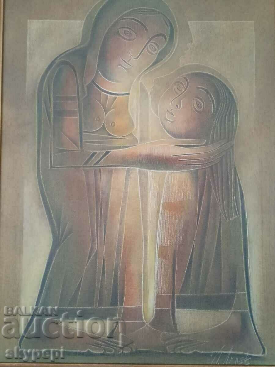 Auction Painting by Dimitar Lalev "Motherhood - II" Auction Painting by Dimitar Lalev "Motherhood - II"