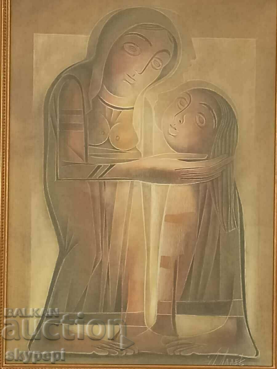 Delivery of Painting by Dimitar Lalev "Motherhood - II" Delivery of Painting by Dimitar Lalev "Motherhood - II"