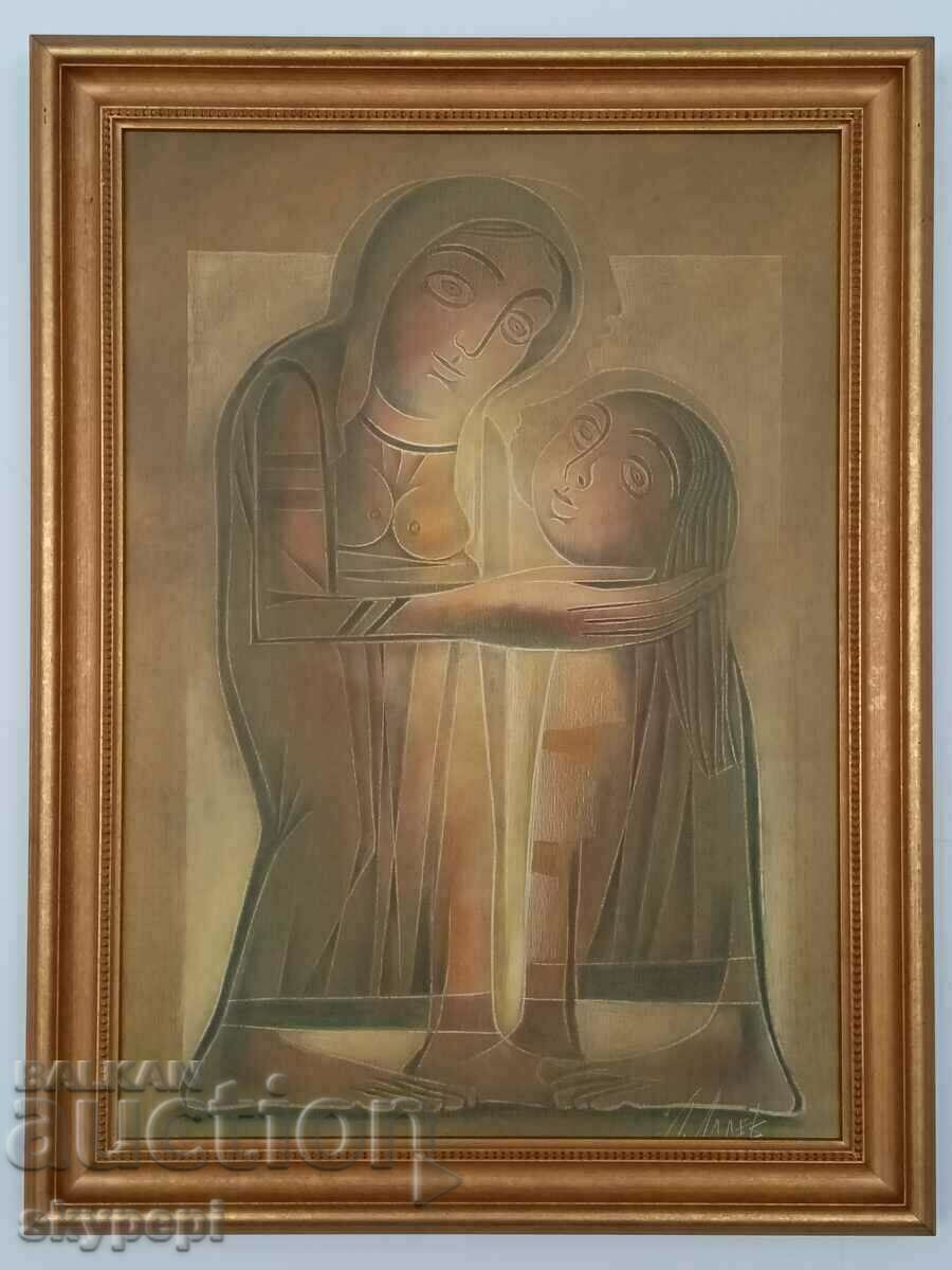 Painting by Dimitar Lalev "Motherhood - II" Painting by Dimitar Lalev "Motherhood - II"