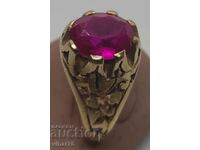 Χρυσό δαχτυλίδι με ρουμπίνι