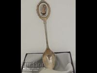 Souvenir spoon with porcelain