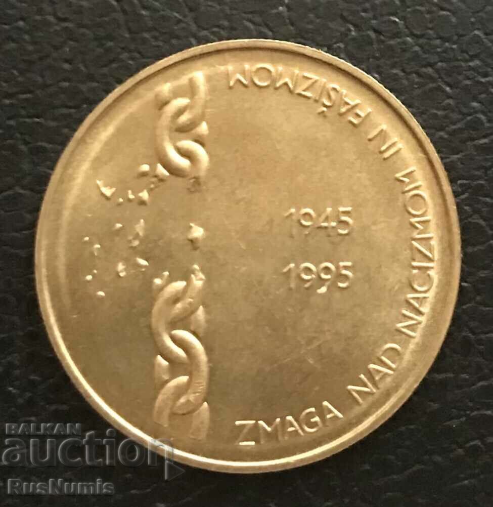 Slovenia. 5 tolars 1995. 50 years since the victory over fascism. UNC.