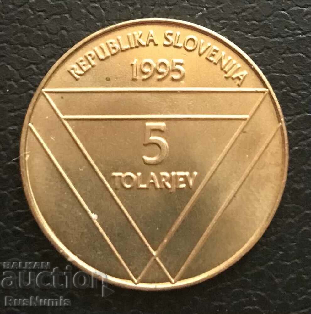 Slovenia.5 tolars 1995 Alžaž Tower.UNC. with price 8.50 BGN | € 4.35 Slovenia.5 tolars 1995 Alžaž Tower.UNC. with price 8.50 BGN | € 4.35