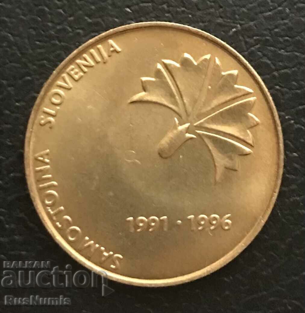 Σλοβενία.5 τόλάρια 1996 5 χρόνια Ανεξαρτησία.UNC.