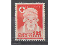 1945. Norway. 80th anniversary of the Norwegian Red Cross.