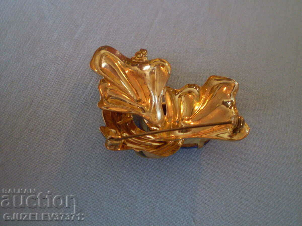 Παράδοση Vintage κορδέλα καρφίτσα ορείχαλκο μπλε απλικέ Παράδοση Vintage κορδέλα καρφίτσα ορείχαλκο μπλε απλικέ