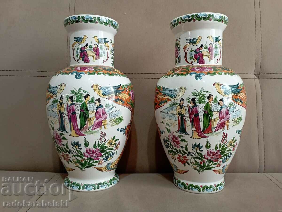 Set doua vaze antice din portelan - vaza