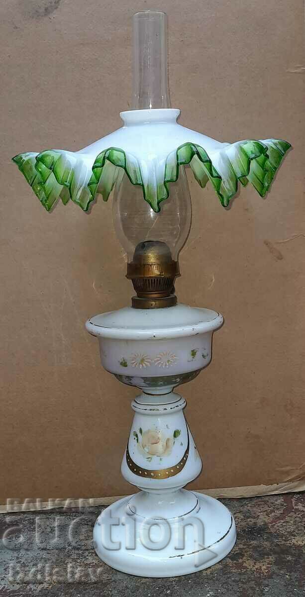 Vintage hand painted glass gas lamp with price € 205.00 | 400.95 BGN Vintage hand painted glass gas lamp with price € 205.00 | 400.95 BGN