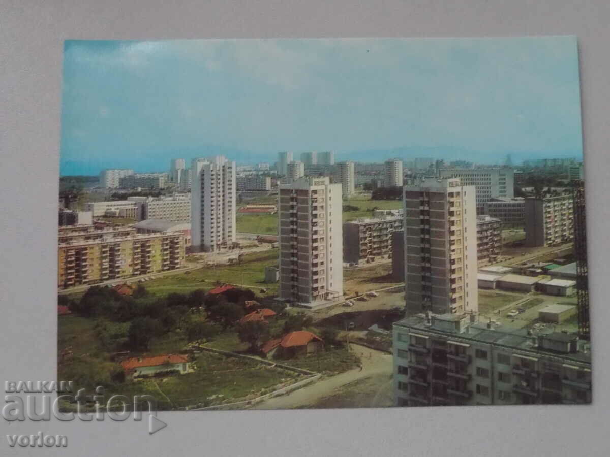 Картичка: Бургас – кв. „Толбухин“ и „Изгрев“ – 1974 г.