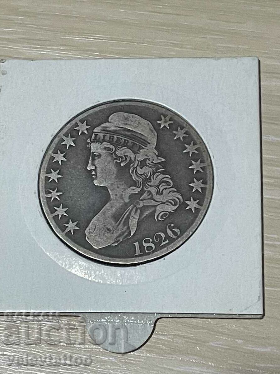 50 cents 1826 USA Silver