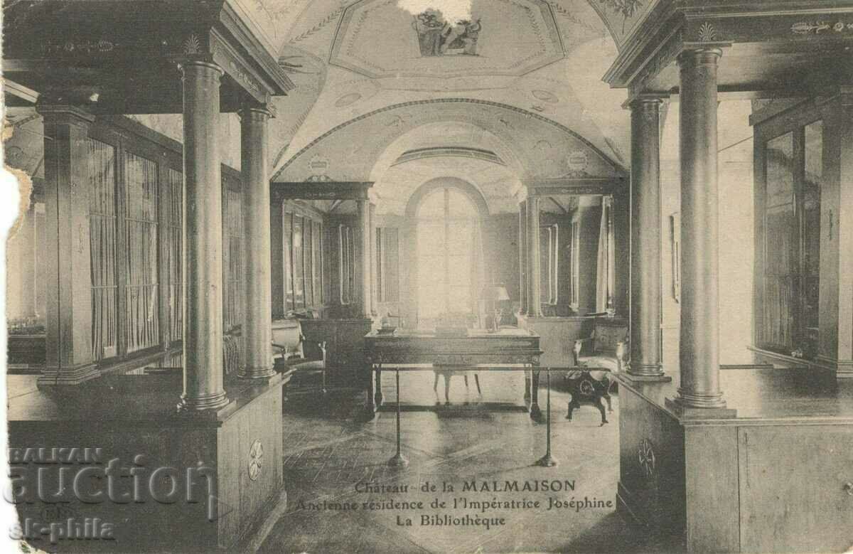 Old postcard - Malmez, Castle - library