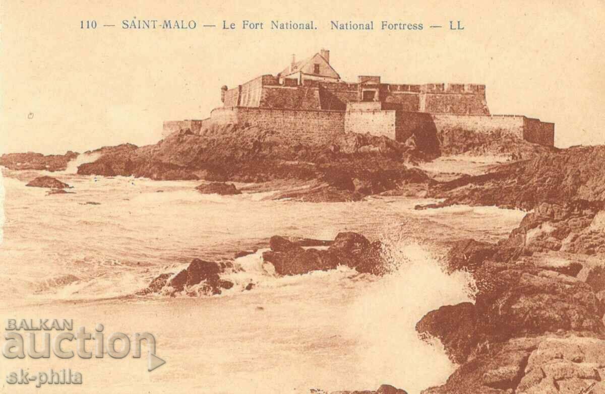 Стара картичка - Сен Мало, Военна крепост