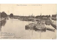 Old postcard - Thule, Canal, ships