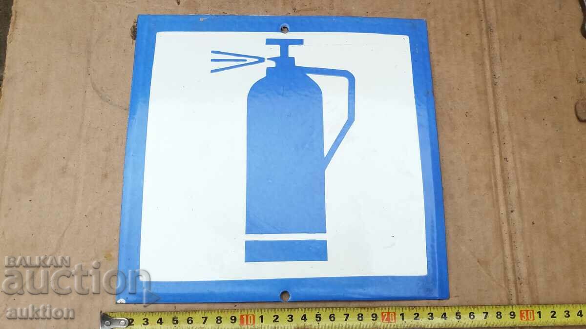 Delivery of MASSIVE SOC. ENAMEL PLATE - FIRE EXTINGUISHER - RARE