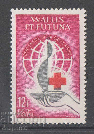 1963. Wallis și Insulele Futuna. 100 de ani Crucea Roșie Internațională.