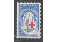 1963. Saint Pierre şi Miquelon. 100 de ani Crucea Roșie Internațională.
