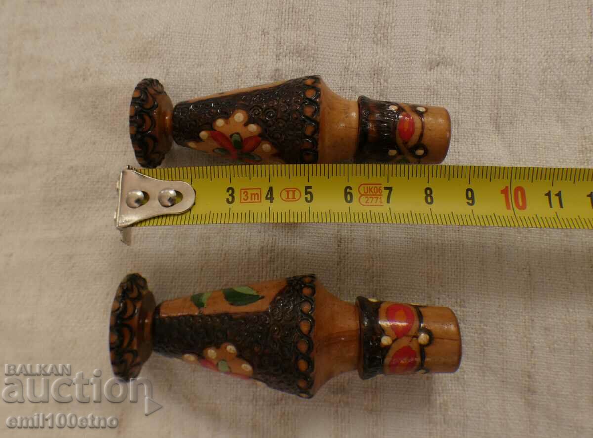 Wooden bottles 2 pieces souvenir Bulgarian rose - 6