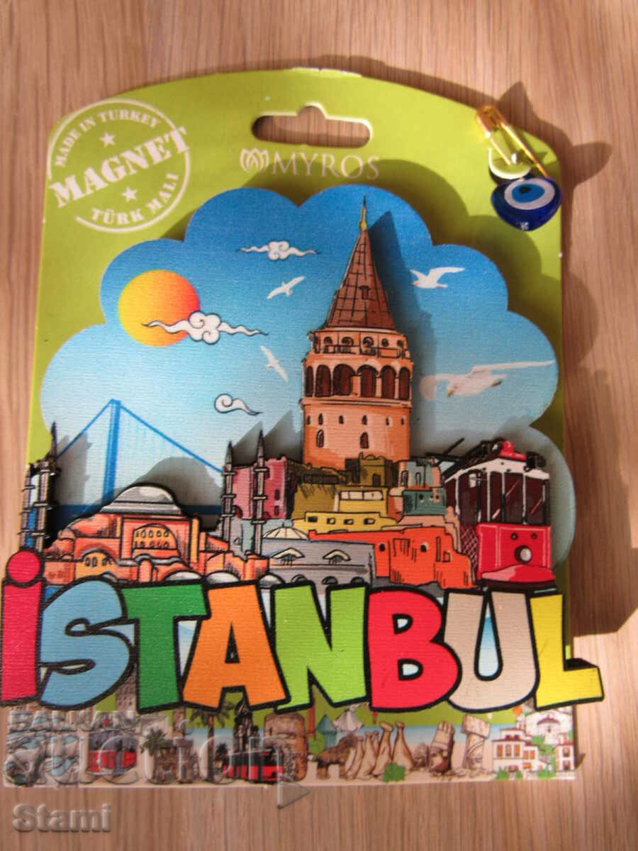 Magnet 3D autentic din Turcia, Istanbul cu ochiul lui Nazar