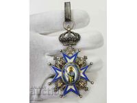 Rare Serbian Royal Order of St. Sava 3 tbsp.