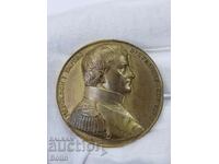 Много рядък настолен медал Наполеон Бонапарт 1838 г.