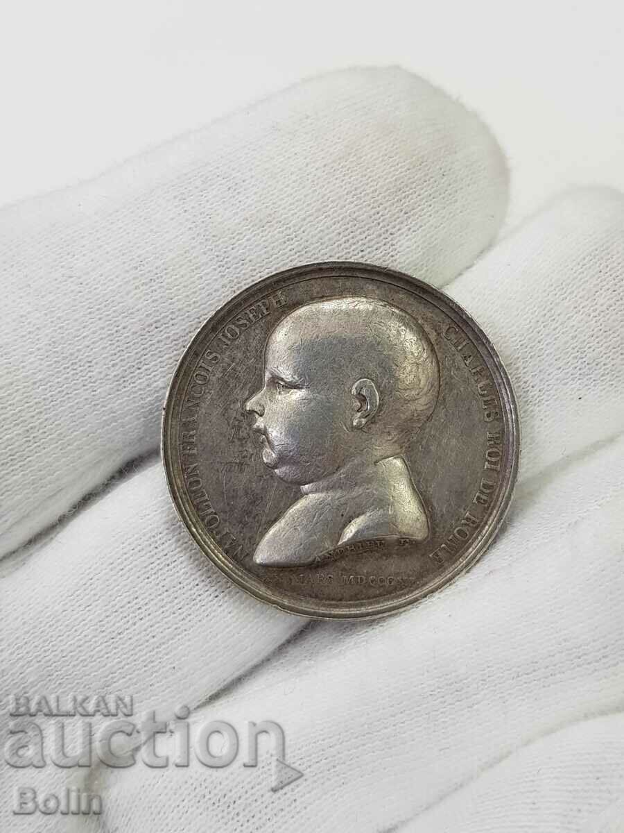 Delivery of Rare 1811 Napoleon and Marie Louise Table Medal Silver.