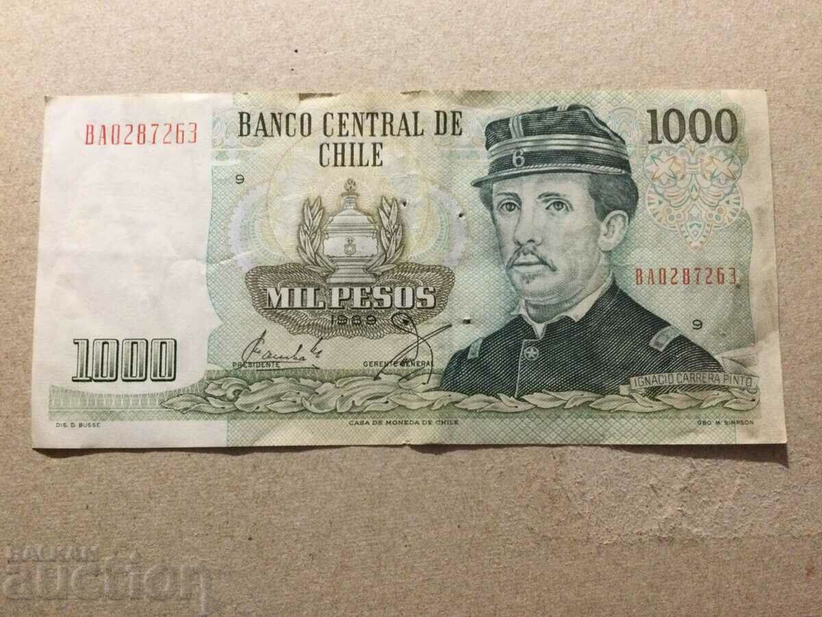 Чили 1000 песос 1989
