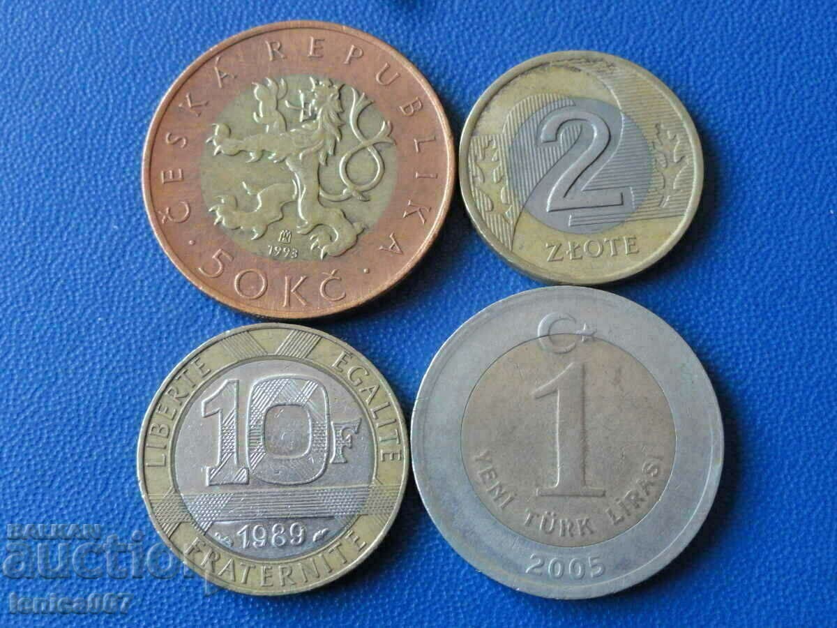 Bimetallic coins (4 pieces) with price 7.40 BGN | € 3.78 Bimetallic coins (4 pieces) with price 7.40 BGN | € 3.78