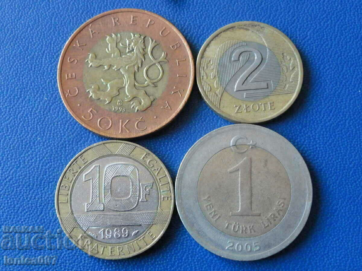 Биметални монети (4 броя) - 6 Биметални монети (4 броя) - 6