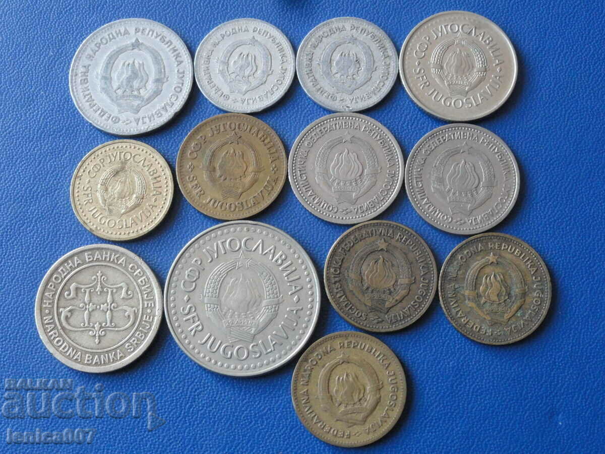 Yugoslavia - Coins (13 pieces) with price 5.30 BGN | € 2.71