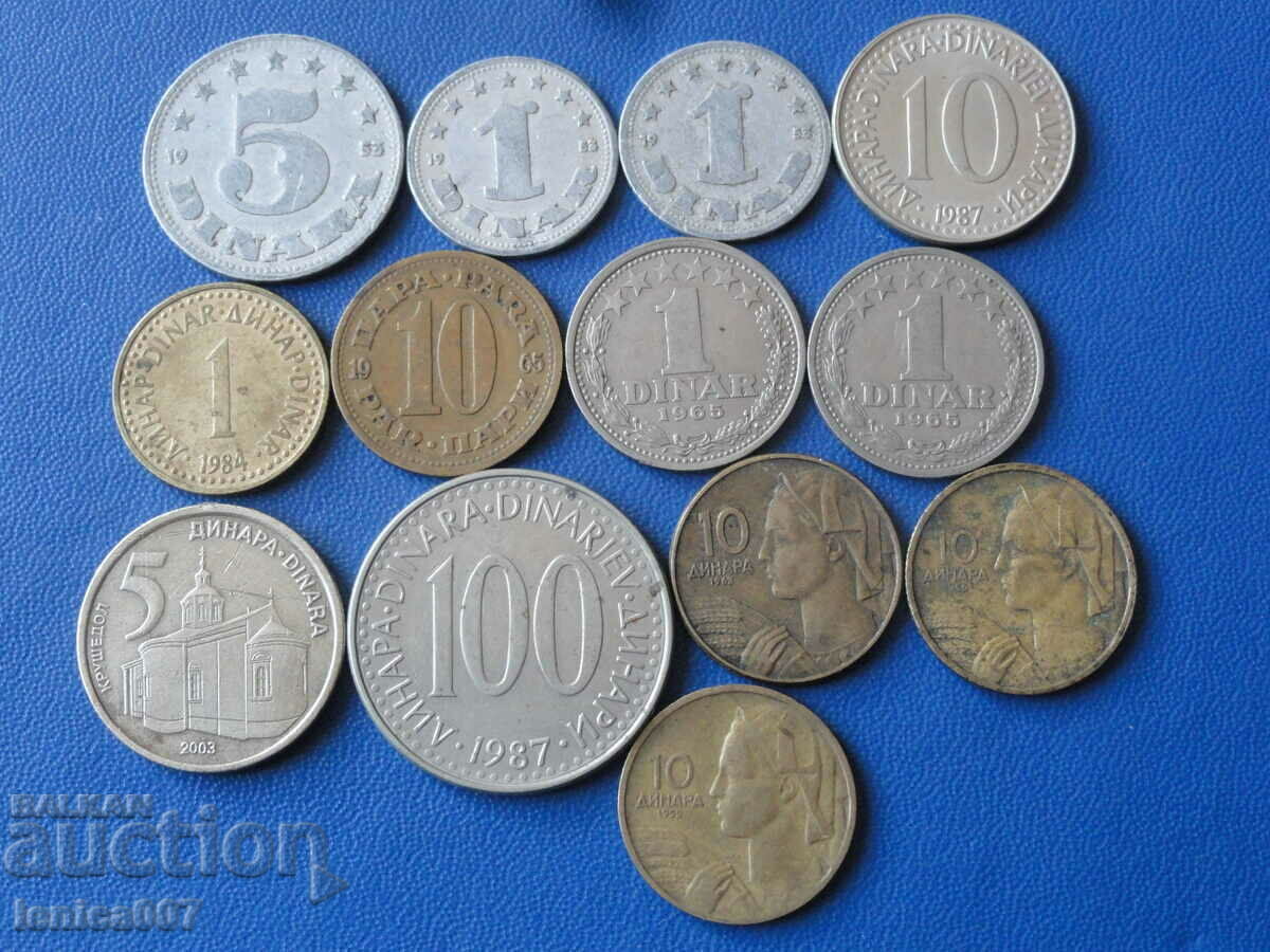 Auction  Yugoslavia - Coins (13 pieces)
