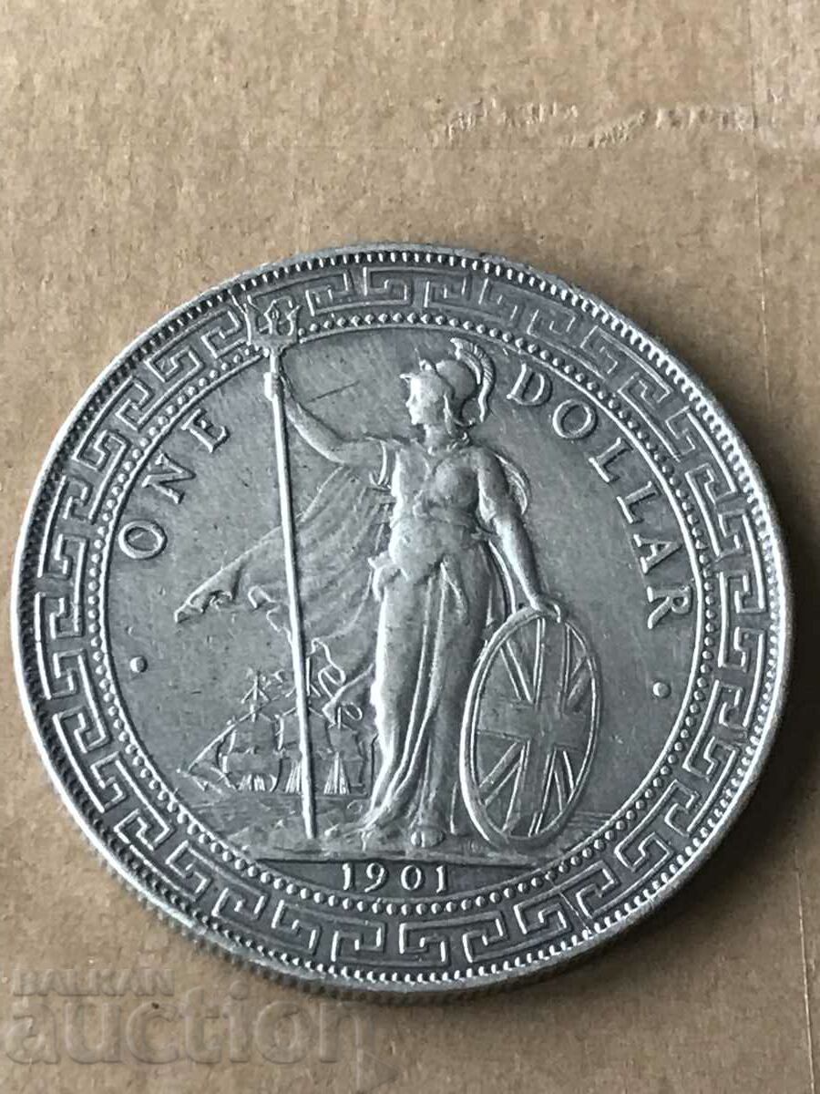 British Trade 1 Dollar 1901 Bombay Mint India Silver with price 430.00 BGN | € 219.86 British Trade 1 Dollar 1901 Bombay Mint India Silver with price 430.00 BGN | € 219.86