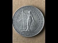 Британски търговски 1 долар 1901 Бомбай минт Индия сребро