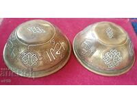 2 pcs. Turkish Islamic tasceta - brass.