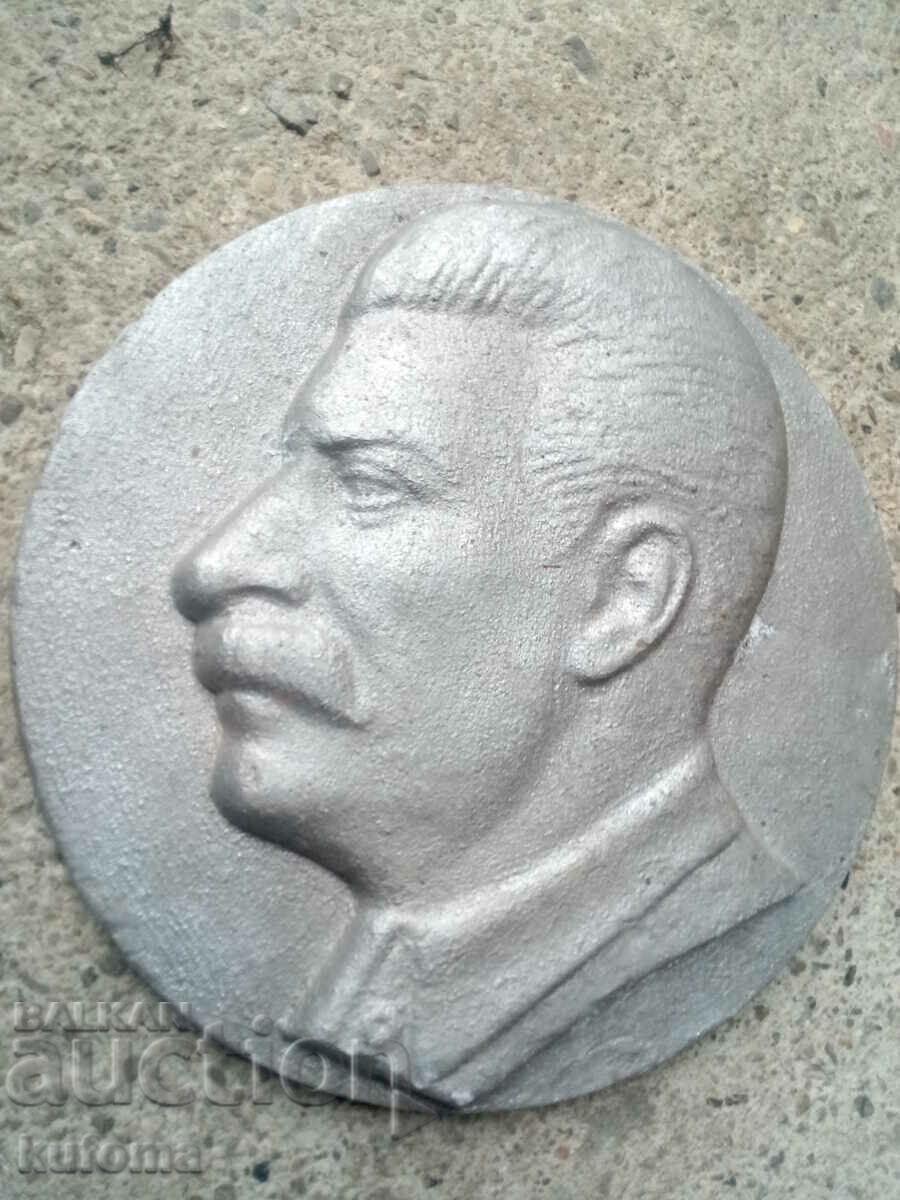 Auction  Aluminum bas-relief of Stalin