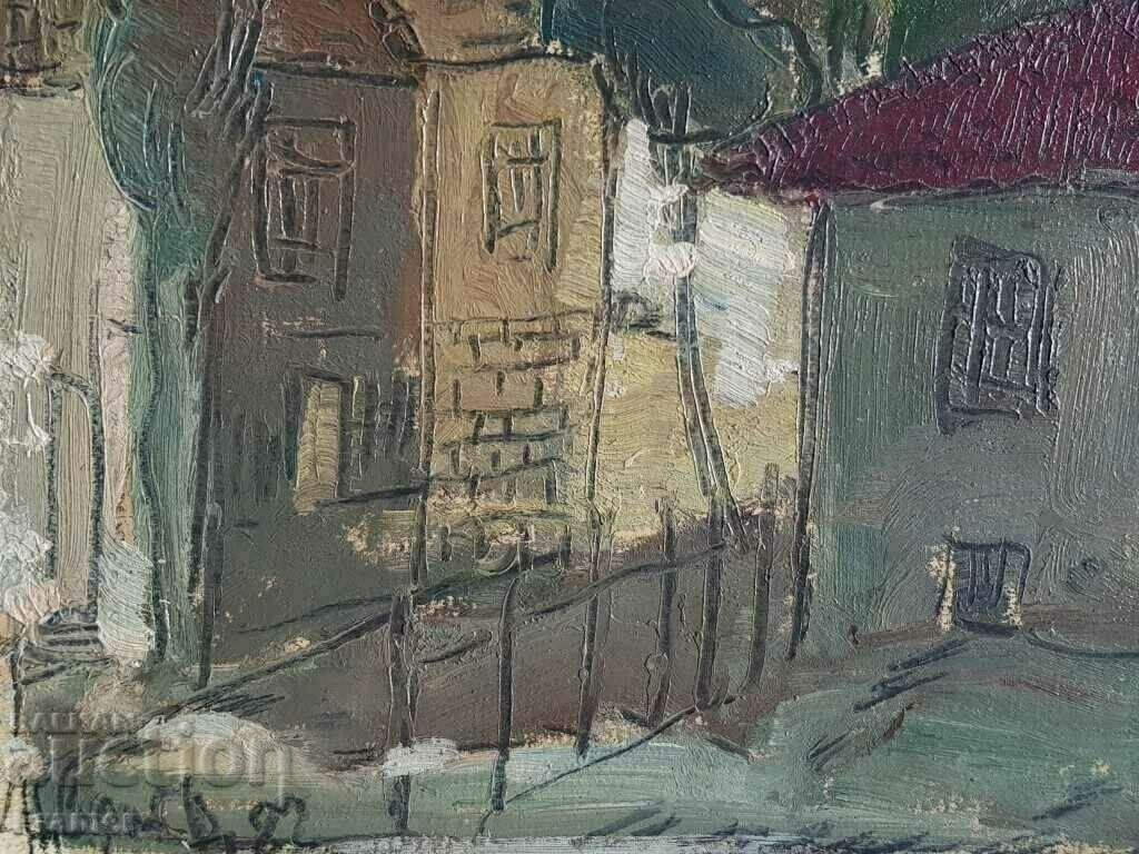 Δημοπρασία Tsvetan Tsonev 1936 - 2004 Σπίτια δίπλα στη θάλασσα 1982 λαδομπογιές Δημοπρασία Tsvetan Tsonev 1936 - 2004 Σπίτια δίπλα στη θάλασσα 1982 λαδομπογιές